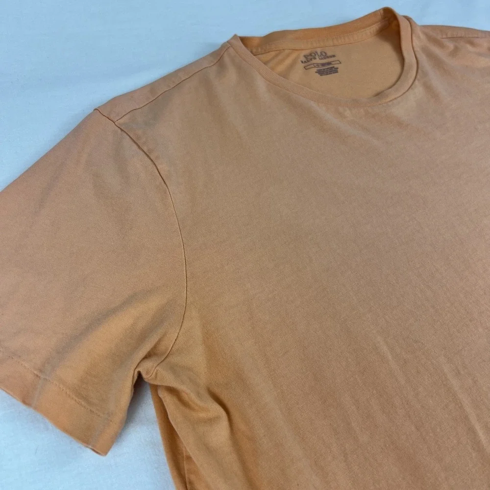 Polo Ralph Lauren Men's Orange  Short Sleeve Crew Neck T-shirt,‎ Size L